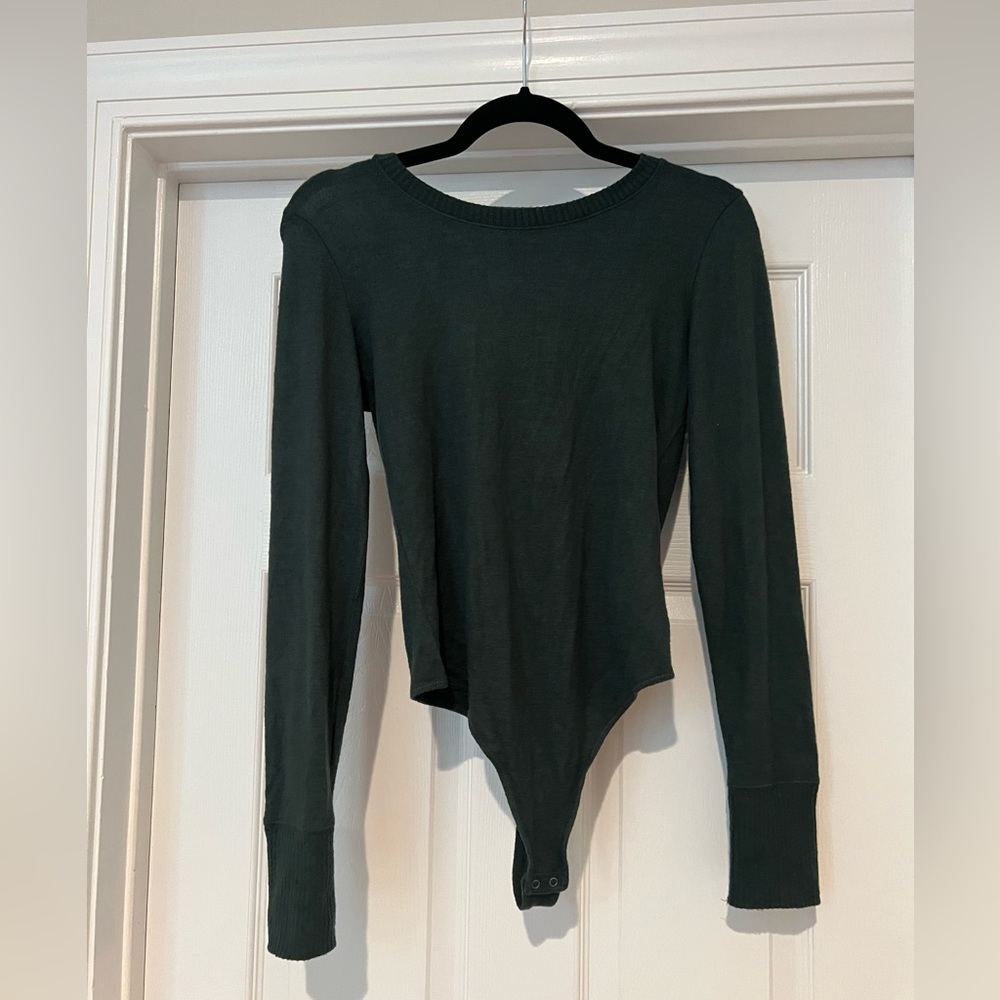 Abercrombie & Fitch Green Soft A&F Cozy Bodysuit - Small - NWT